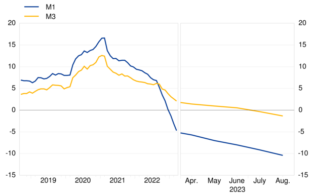 Monetary developments in the euro area: August 2023
