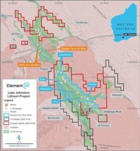 E25 Identifies High-Priority Lithium Pegmatite Targets at Lake Johnson, WA